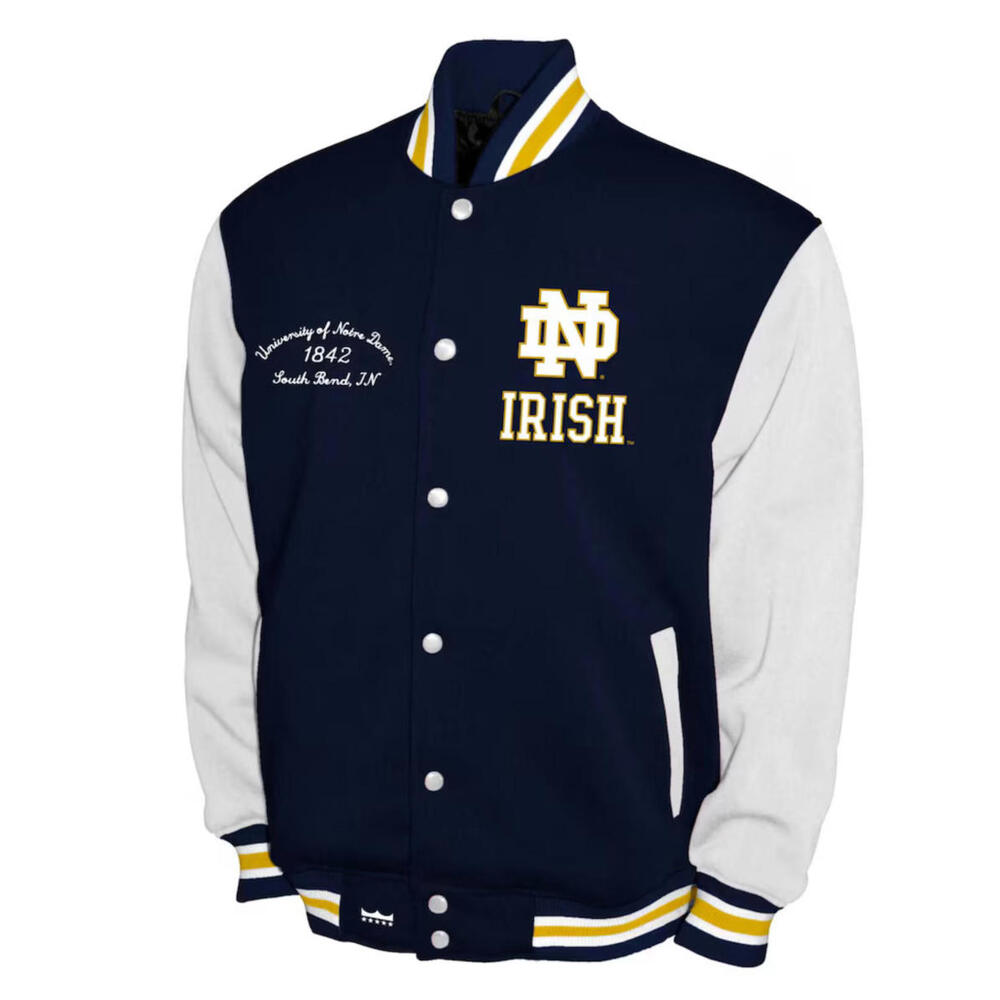 Notre Dame Fighting Irish Fleece Varsity Full-Snap Jacket Men 4X